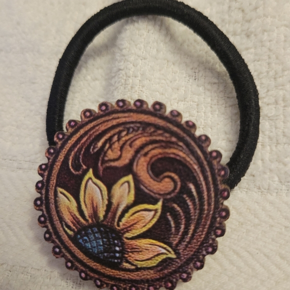 Assorted Faux Leather  Hair Ties. Set of 3. - Picture 3 of 3